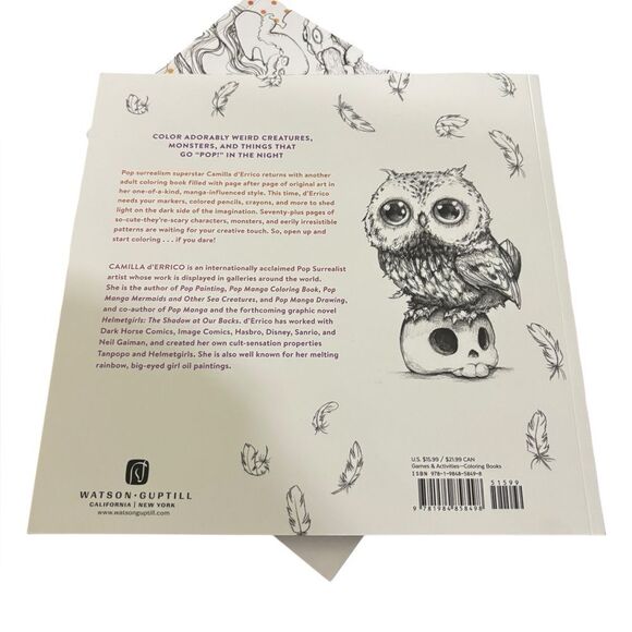 Pop Manga adult coloring books dragons cute and creepy set of 3 - Picture 11 of 13